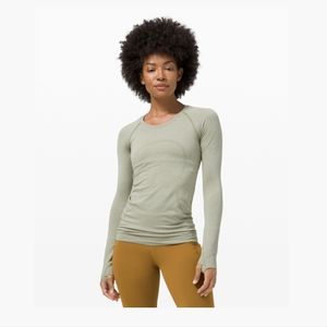 Lululemon Swiftly Tech Long Sleeve 2.0. Rosemary Green/Green Fern, Size 12